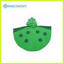 Kids Frog Shape PVC Rain Poncho (RVC-042A)